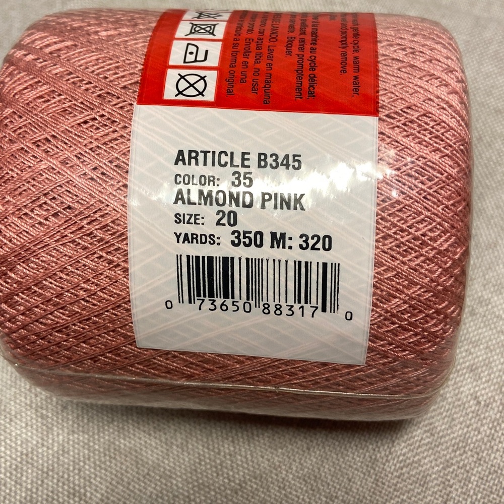 Pink and Cream Crochet Thread Set (new) - Picture 3 of 10